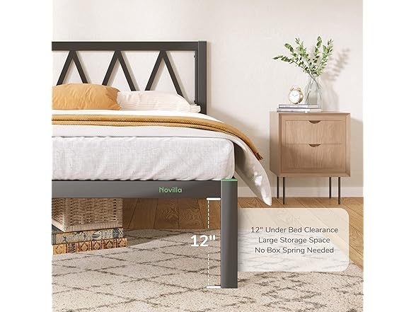 Novilla King Bed Frame with Headboard