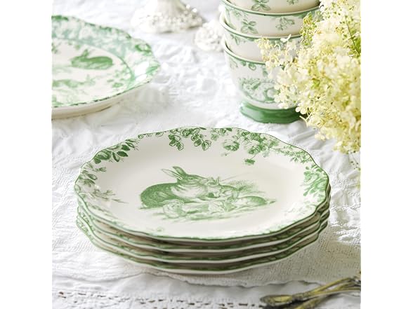 Le Jardin 11 Inch DINNER PLATES, SET OF 4