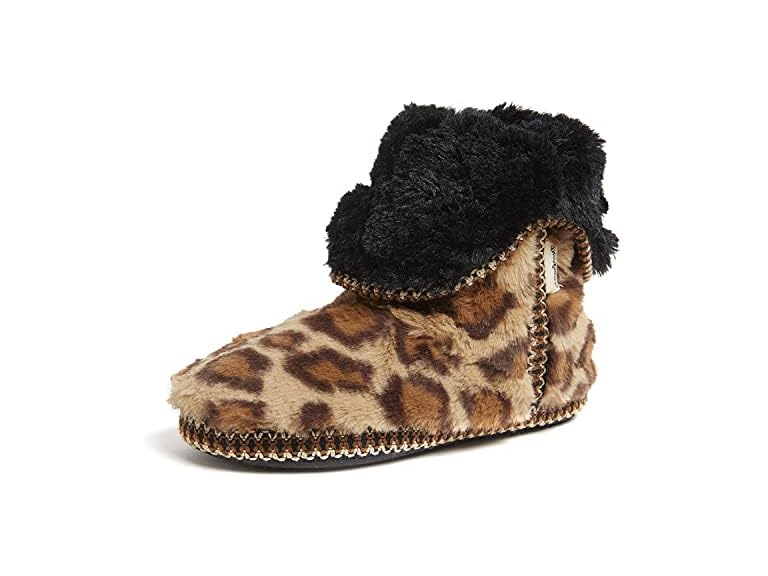 Dearfoams Women's Furry Foldover Booties