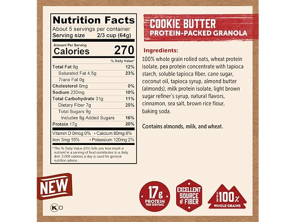 Kodiak Cakes Granola Pouch, Cookie Butte Kodiak Cakes Gran