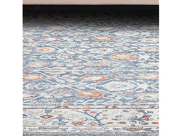 COZYLOOM Oriental Floral Rug 5x7 Blue