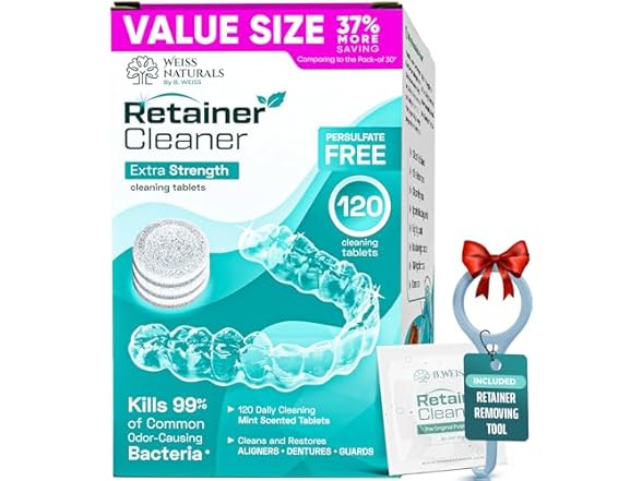 Weiss Naturals Retainer Cleaner Tablets