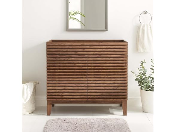 36 in. Render Bathroom Vanity Cabinet, Walnut