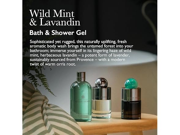 (2 Pack) Molton Brown Wild Mint and Lavandin Bath and Shower Gel, 10 oz