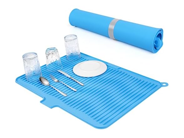 Dish Drying Mat Blue