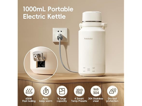 Felizbebe 33.8 Oz/1000mL Portable