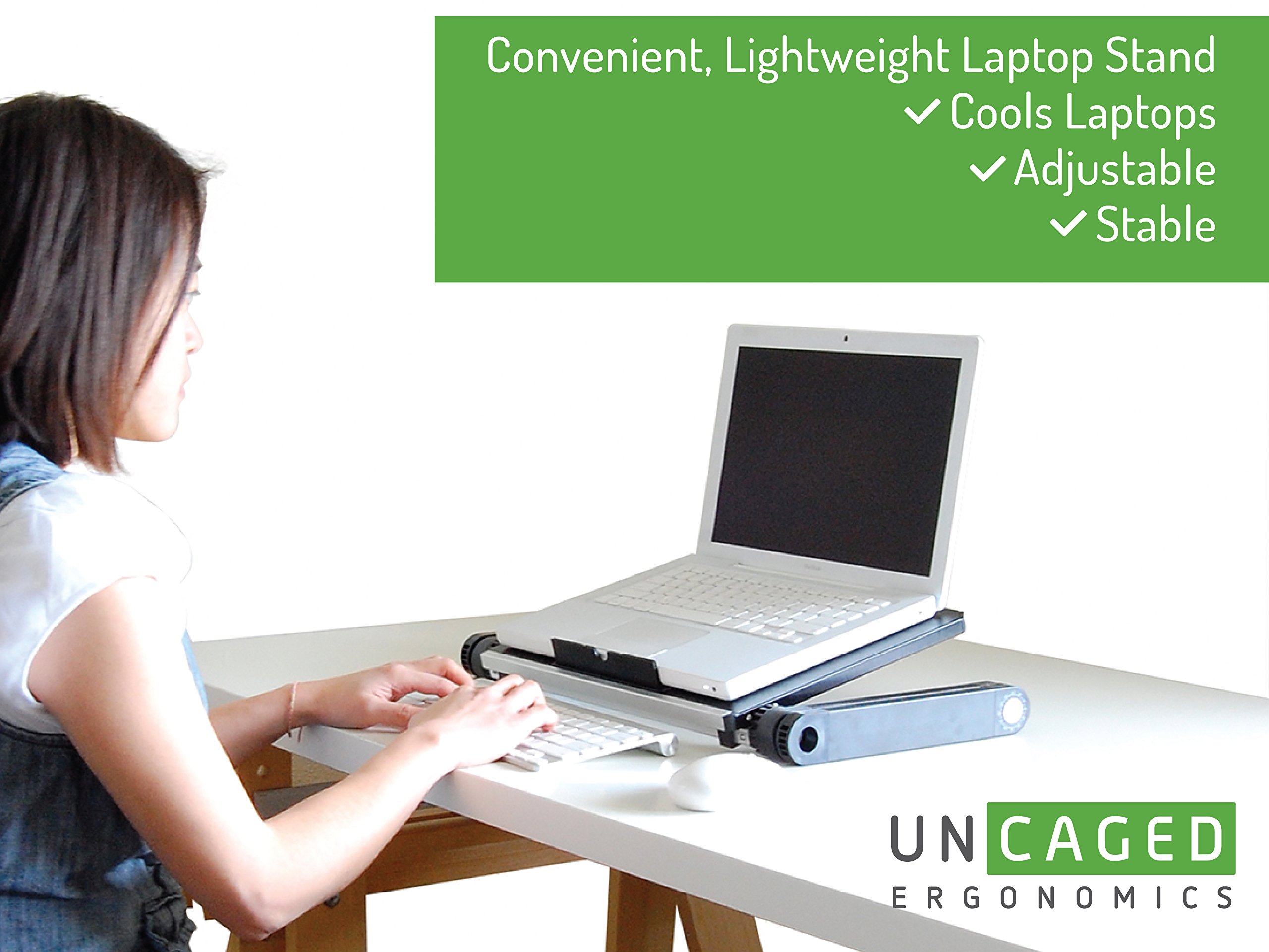 WorkEZ Light Laptop Stand Lap Desk Black - Gallery 15