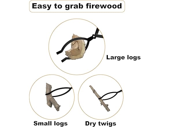USENIOR Heavy Duty Firewood Tongs