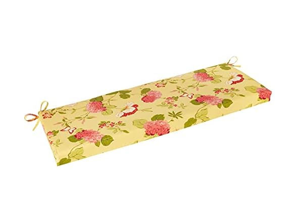 Pillow Perfect Bright Floral Sofa Setee Bench Swing Cushion