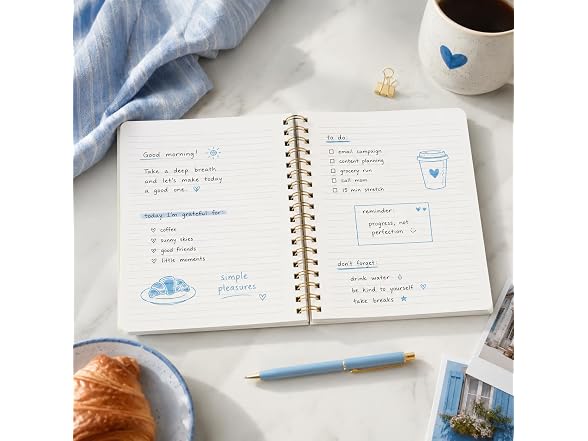 Pearhead Euro Breakfast Hardcover Spiral Notebook