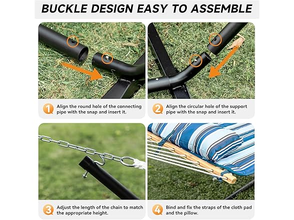 Everyfun 2 Person Outdoor Hammock with Stand