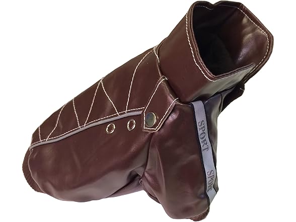 Pet Life ® Wuff-Rider Suede Dog Coat