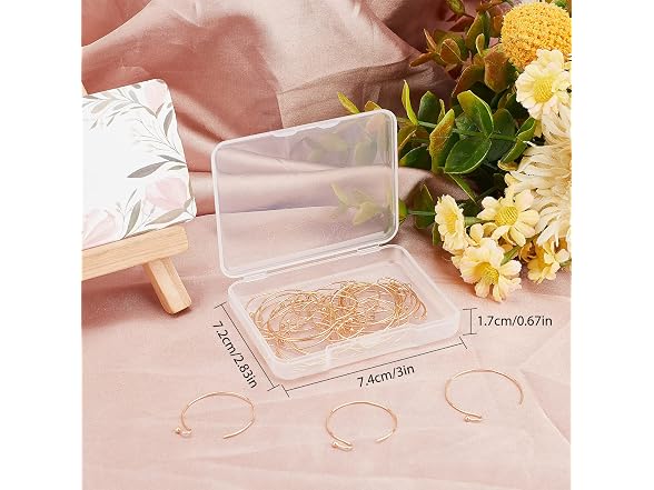 Beebeecraft 1 Box 40Pcs Real 18K Gold