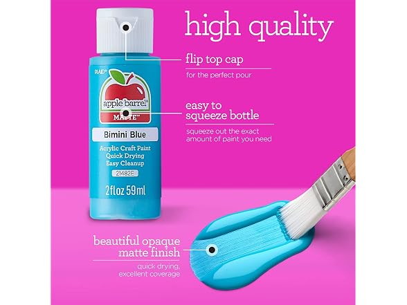 Apple Barrel Acrylic Paint in Asst White