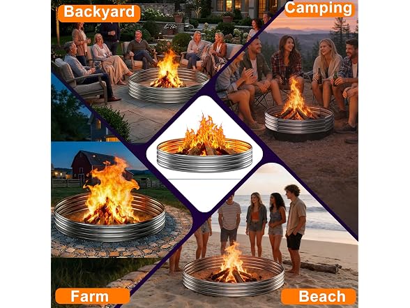 IBGUC 36in Fire Pit Ring Steel