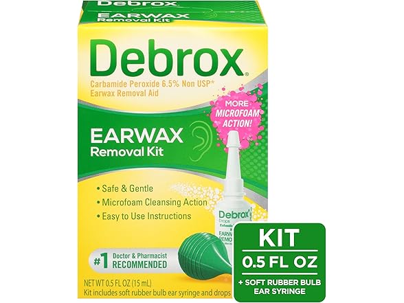 Debrox Ear Wax Removal Kit with Drops 0.5oz