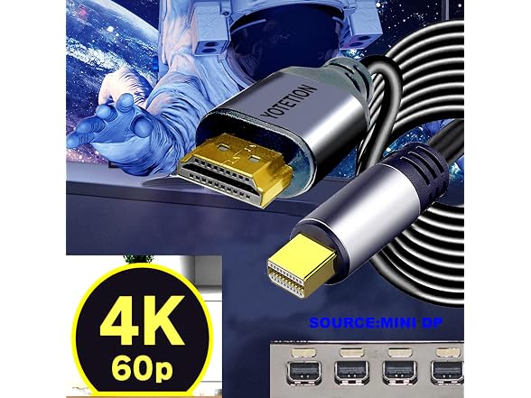 4K60HZ Mini Displayport to HDMI Cable 3