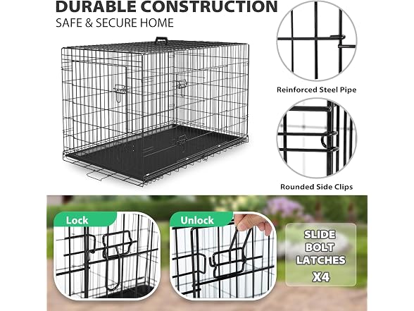BestPet | Dog Crate | 24" | Black | Foldable