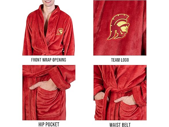 Ultra NCAA Mens Lounge Bath Robe Trojans
