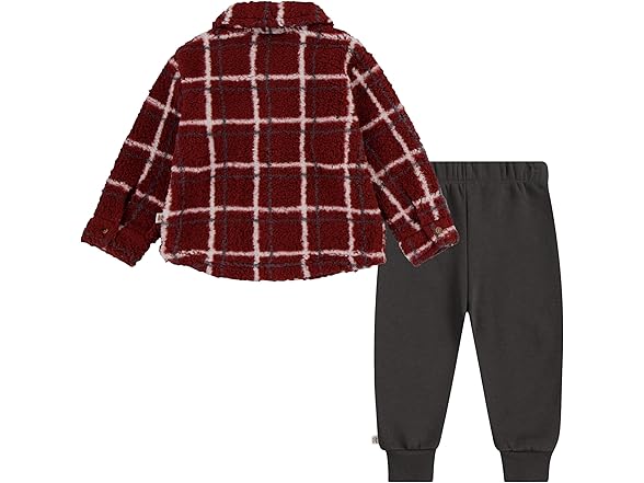 Huggies Sherpa Button Up Shacket Jogger Pants Set