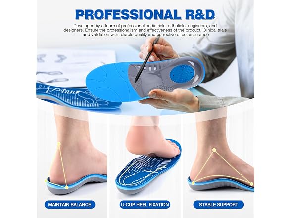 AnnyAm Arch Support Inserts for Plantar Fasciitis