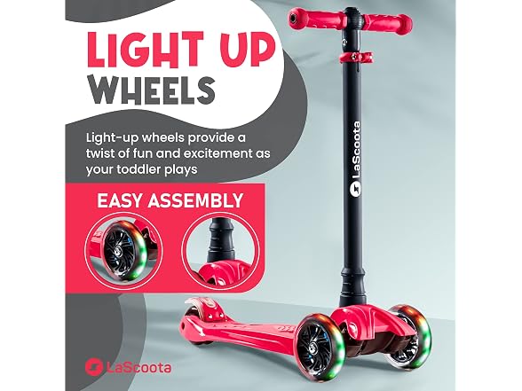 Lascoota Kick Scooter with Seat -
