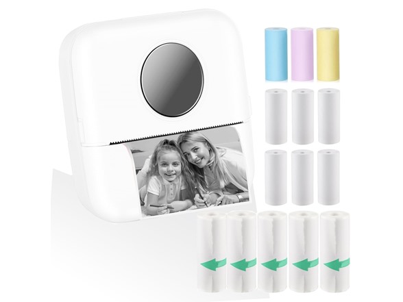 XIAGAOZFF Sticker Printer with 14 Rolls