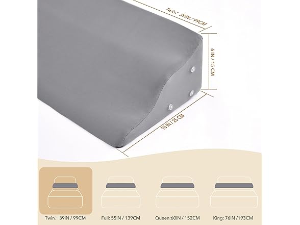 Paxato Twin Size Bed Wedge Pillow