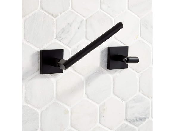 Signature Hardware Hibiscus Single Post Toilet Paper Holder