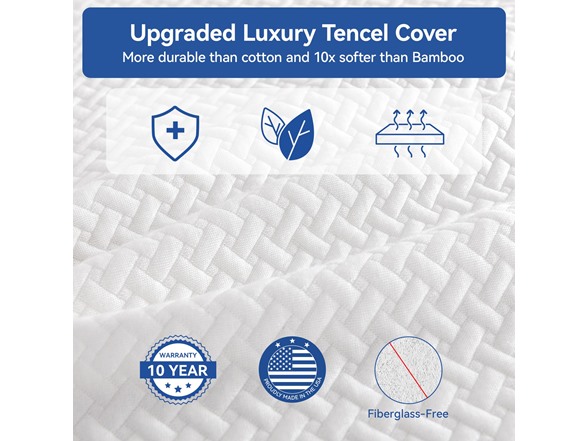 Extra Firm Mattress Full Size 8 Inch with Tencel Cover