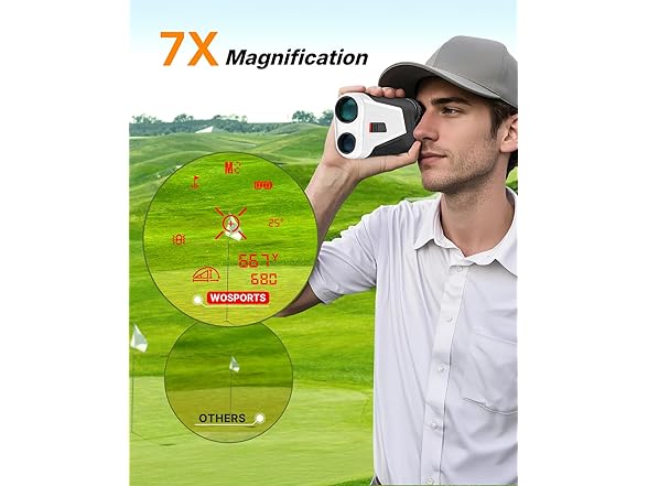 WOSPORTS Red OLED Display Golf Rangefinder