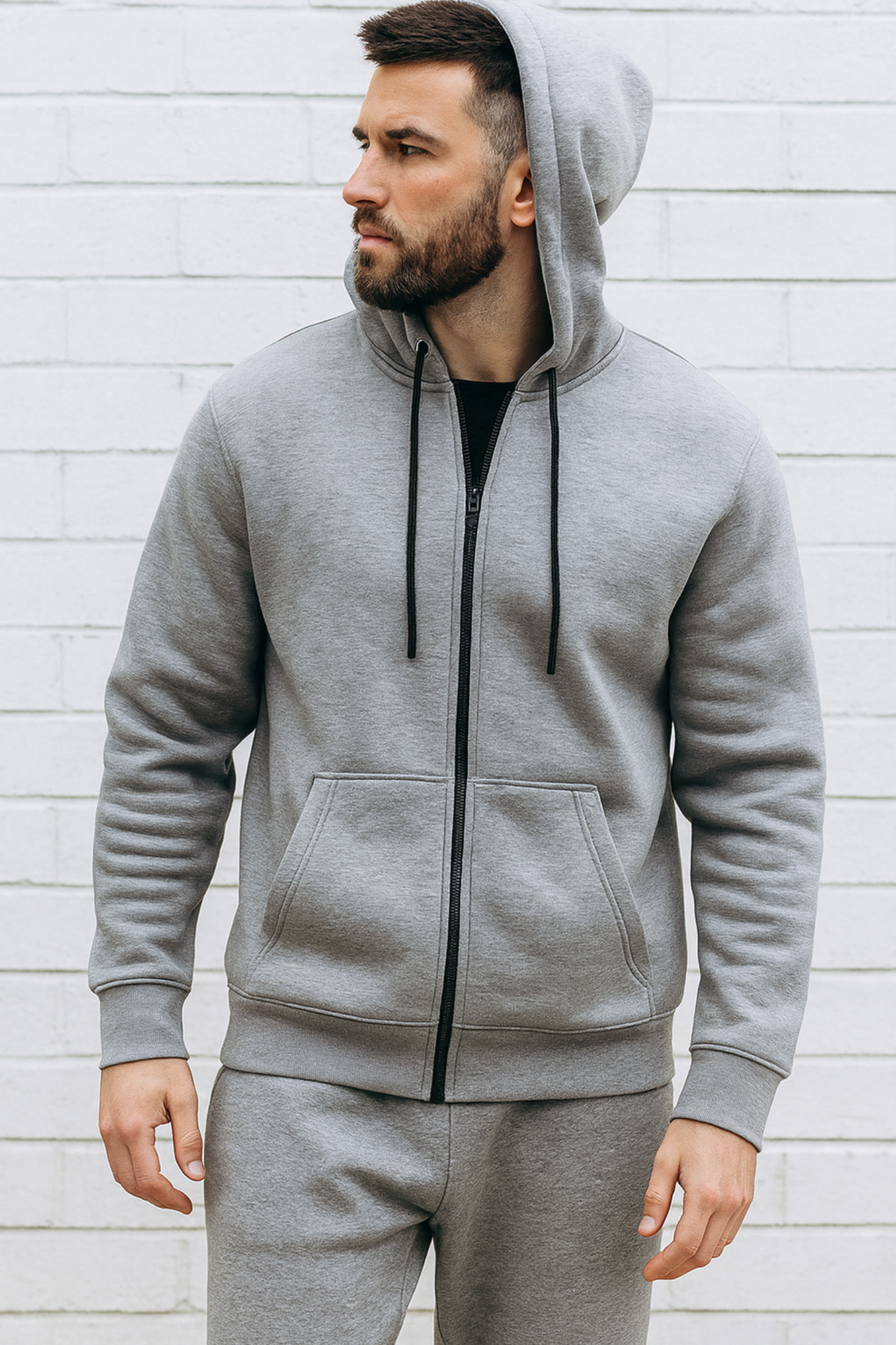 3Pk Mens Heavyweight Fleece-Lined Tech Zip Hoodie - Gallery 18