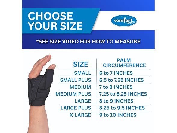 Comfort Cool CMC Thumb Brace Black Medium