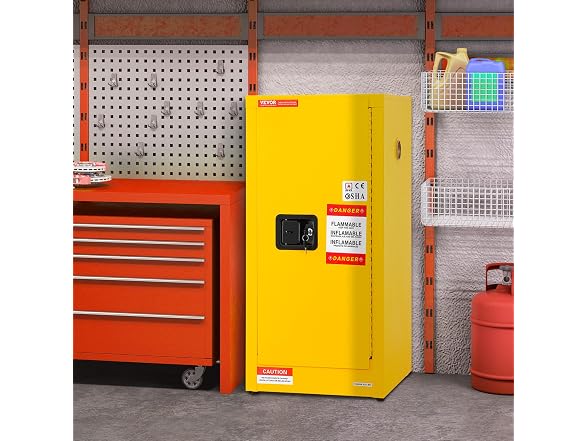 Flammable Safety Cabinet, 16 Gal, Cold-Rolled