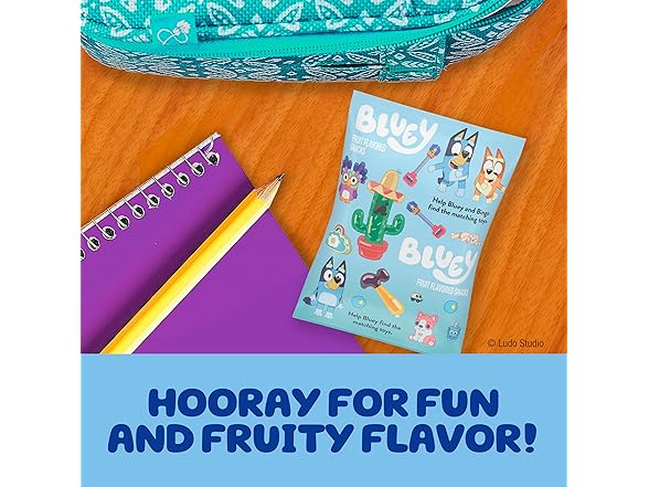 22CT Bluey Fruit Flavored Snacks, Fat Free
