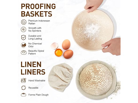 Safotad Banneton Bread Proofing Basket - Gallery 3