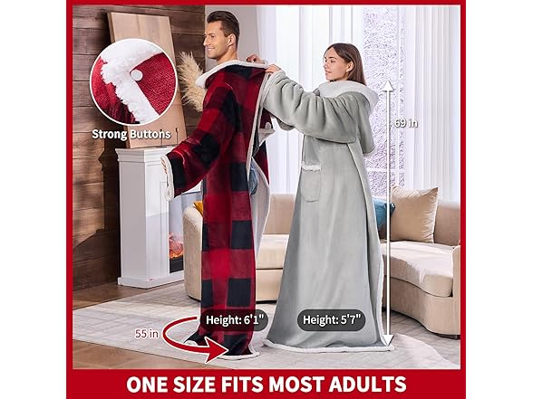IFNOW Sherpa Wearable Blanket