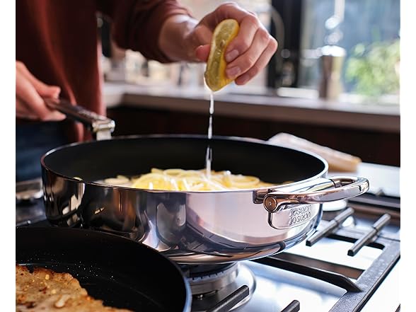 Joseph Space Steel 11" Nonstick Stainless-Steel Frying Pan