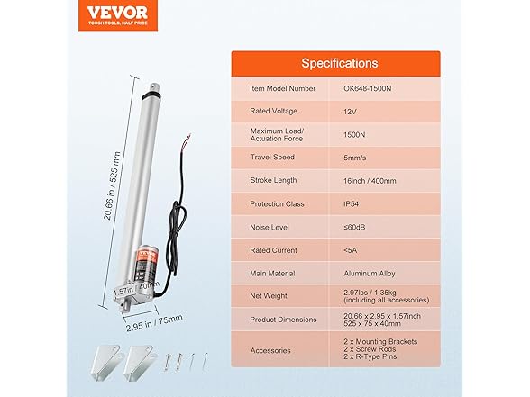 VEVOR 12V Linear Actuator