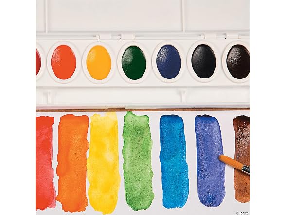 Fun Express Watercolor Paint Trays, 12