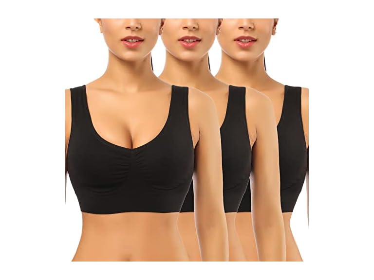 3 Pack Sports Bras With Removable Pads- Choose Style - Gallery 9