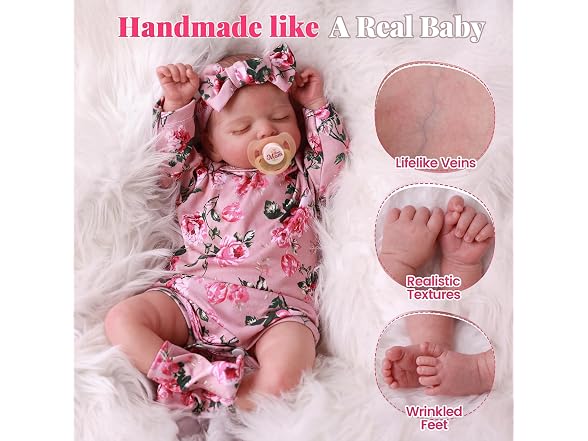 BABESIDE 20" Reborn Baby Doll, Girl