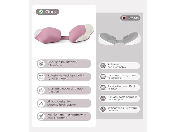 DONAMA Cooling Pregnancy Pillow Pink
