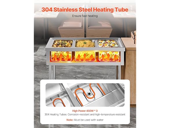 3-Pan Commercial Food Warmer