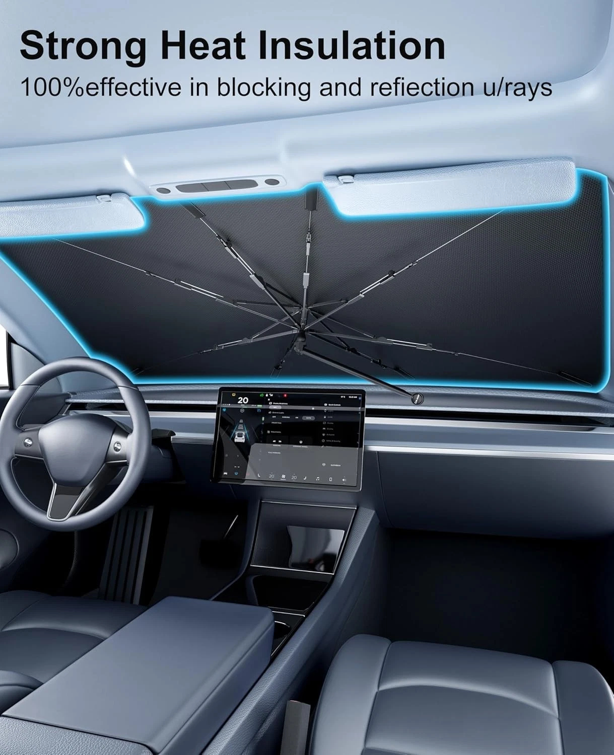 Windshield Sun Shade Umbrella - Gallery 11