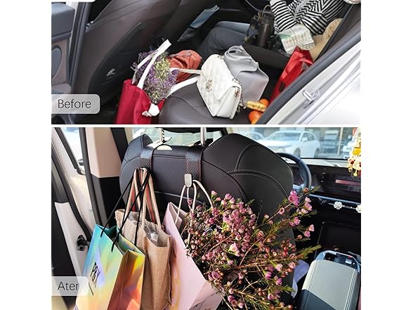 Gluebar Gluebar Car Purse Hook, Car Seat Leath