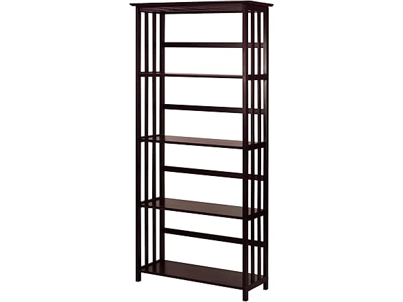 Casual Home Mission Style 5-Shelf Bookcase