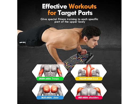 MQRW Push Up Board | 20 Accessories