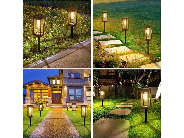 BesLowe Solar Pathway Lights 2-Pack