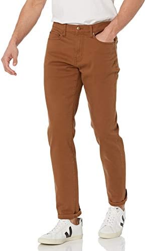 Amazon Essentials Men's Slim-Fit Jeans, Dark Khaki Brown, 32W x 32L
